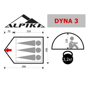 Палатка ALPIKA Dyna-3
