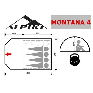 Палатка Alpika Montana-4
