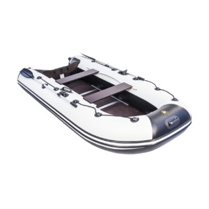 Лодка ПВХ Ривьера Компакт 3200 СК Светло-серый/черный надувная под мотор