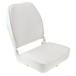Кресло со спинкой мягкое складное ECONOMY белое
