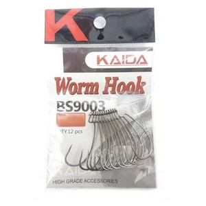 Крючки офсетные Kaida Worm Hook BS9003